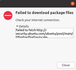 ubuntu failed to download package files